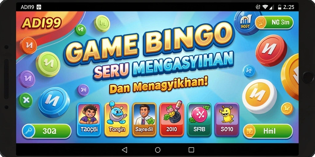 Tampilan menarik gameplay Bingo di ADI99.