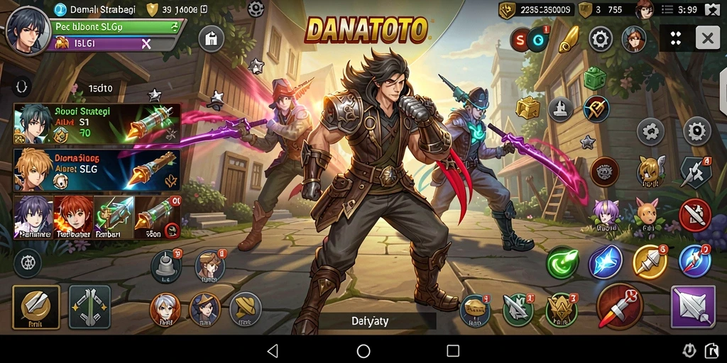 Tangkapan layar menampilkan aksi pertempuran seru dalam DANATOTO.