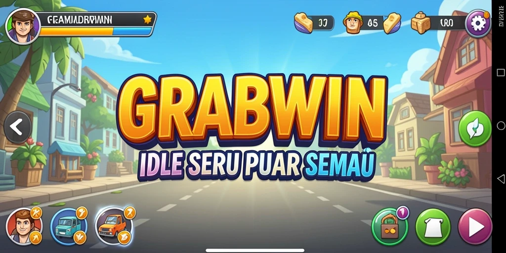 Tangkapan layar utama menampilkan gameplay seru dari GRABWIN.