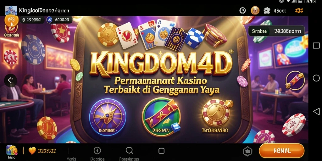 Tampilan gameplay Kasino yang mendebarkan dalam KINGDOM4D.