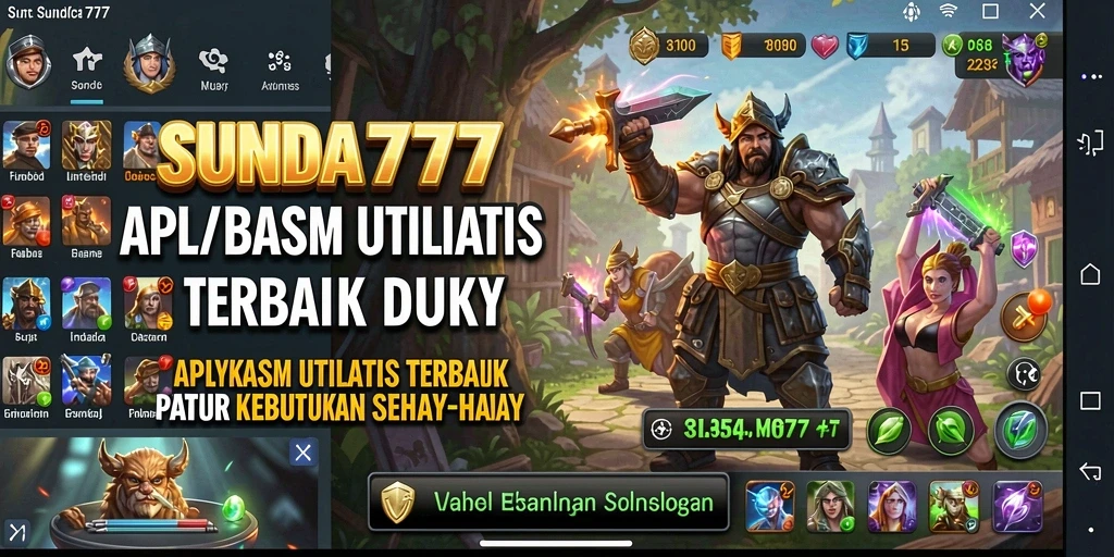 Tampilan aplikasi SUNDA777 dengan fitur utilitas yang canggih.